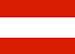 Bandeira da Áustria, em vermelho e branco. 
