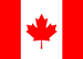 Bandeira do Canadá em vermelho e branco
