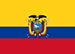 Bandeira do Equador, em amarelo, azul e vermelho