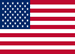 bandeira dos Estados Unidos da America, nas cores azul, vermelha e branca, com estrelas brancas na parte azul