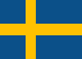 Bandeira da Suécia, na cor azul, com duas faixas amarelas que se encontram no lado esquerdo da bandeira formando uma cruz