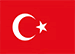 bandeira da Turquia, na cor vermelha, com uma estrela e uma meia lua no centro